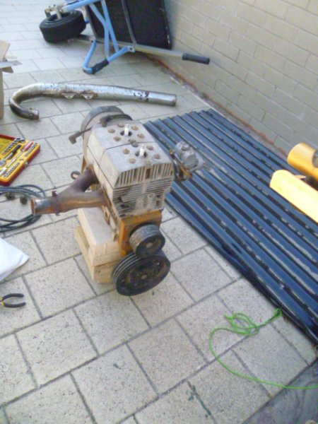 After pulling her off the engine mount.