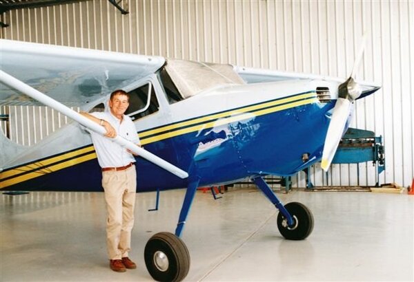 Ralph with his beloved C170 in the 90's - no wrinkles obvious!.JPG